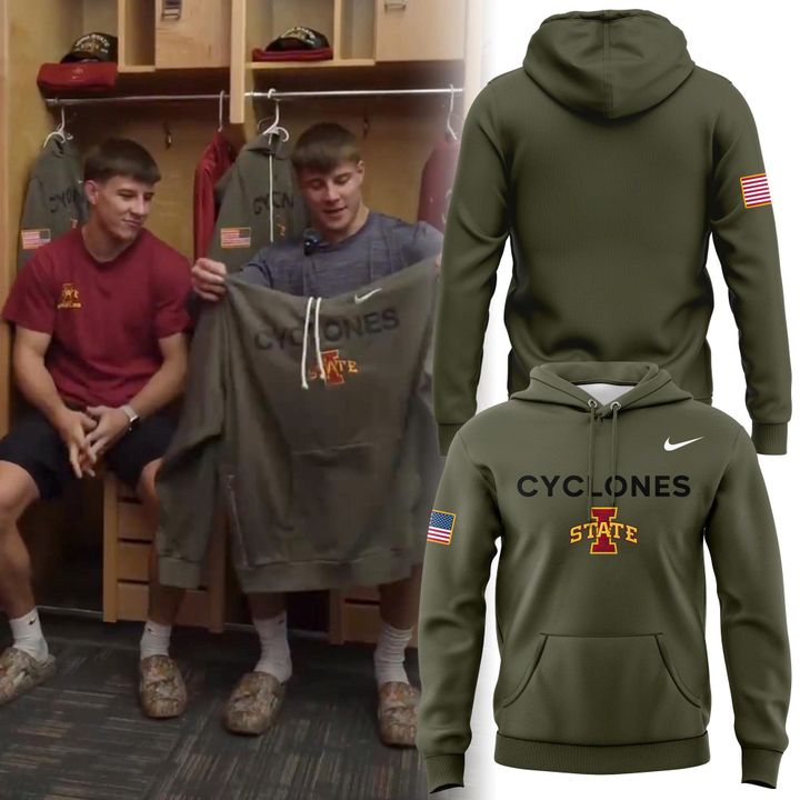 Limited edition Veterans Day hoodie from the Iowa State Wrestling!