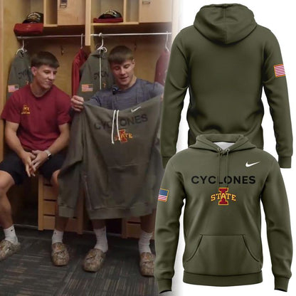 Limited edition Veterans Day hoodie from the Iowa State Wrestling!