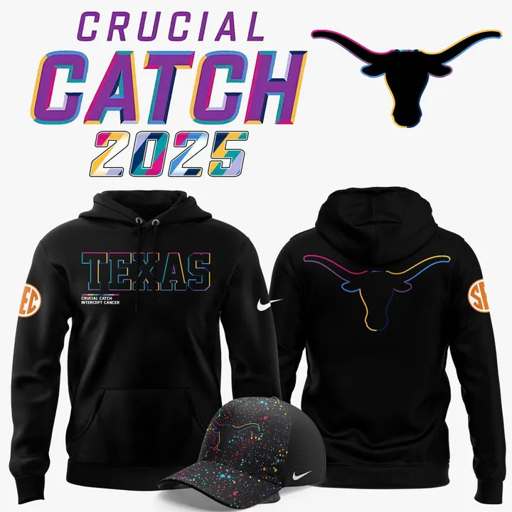 Texas Longhorns Football 2025 Crucial Catch Hoodie