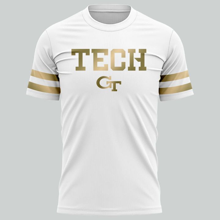 Special New Georgia Tech Football Whites Uniform T-Shirt
