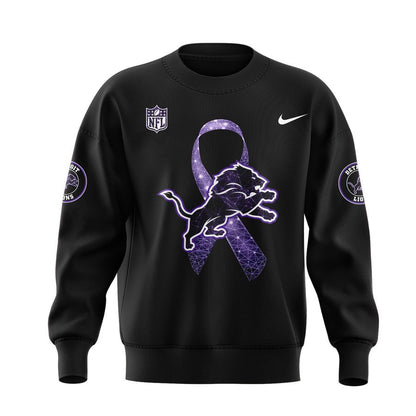 Detroit Lions Domestic Violence Awareness Month Sweashirt