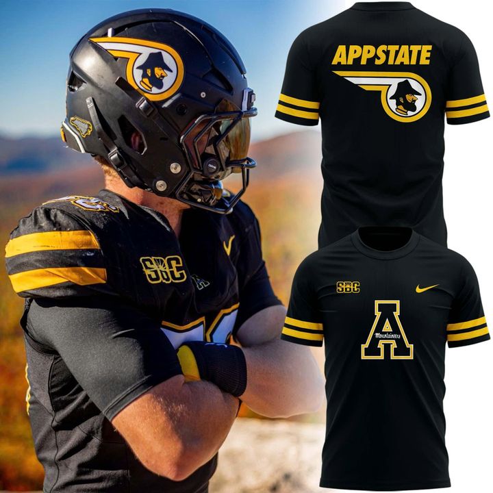Special Appalachian State Mountaineers Wordmark Logo Uniform Tshirt