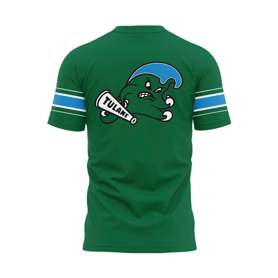 Special Tulane Green Wave Wordmark Logo Uniform Tshirt
