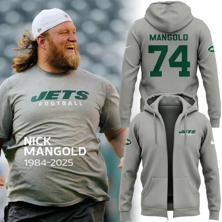 Special New York Jets In Memoriam Nick Mangold Zip Hoodie