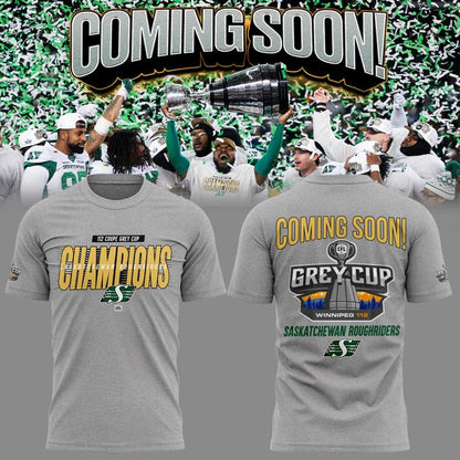 01.Saskatchewan Roughriders  GreyCup  Champions 2025 Tshirt