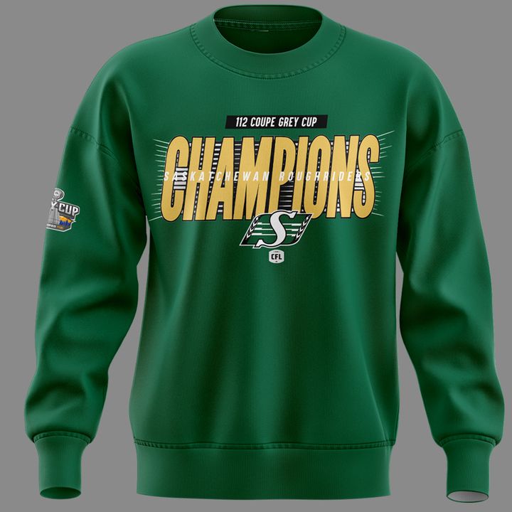 01.Saskatchewan Roughriders  GreyCup  Champions 2025 Sweatshirt