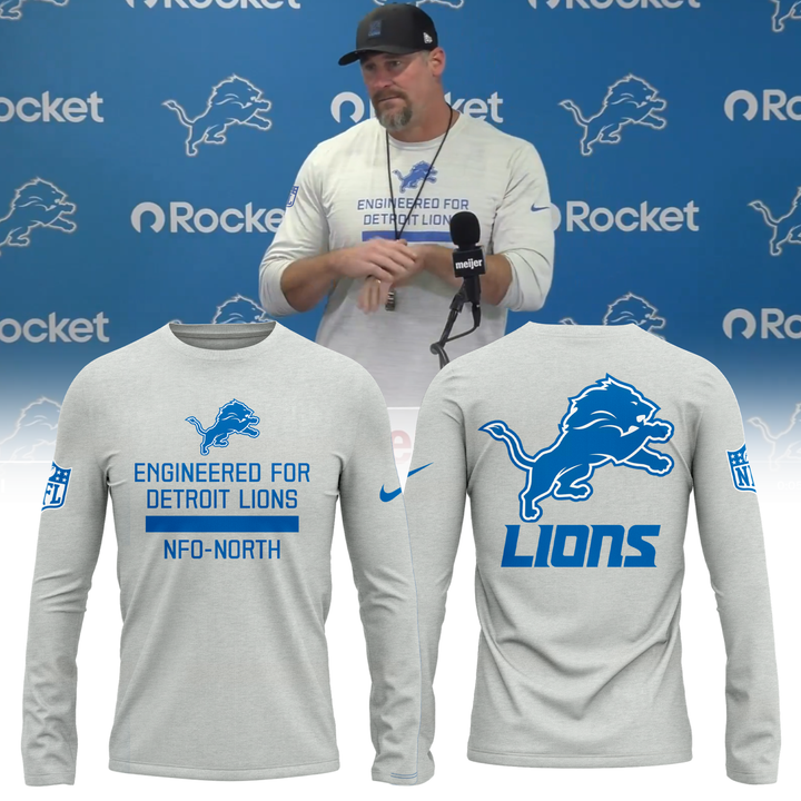 Nike Detroit Lions Ash Sideline Velocity Performance Long Tee V1