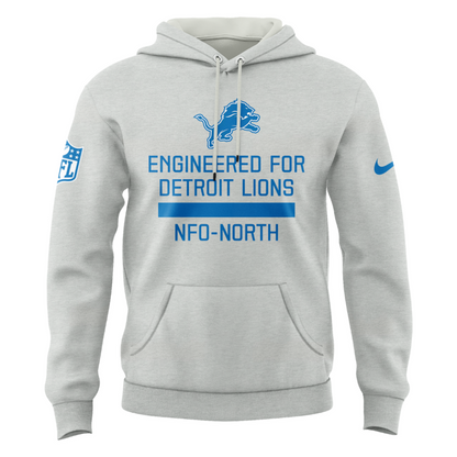 Nike Detroit Lions Ash Sideline Velocity Performance Hoodie V1