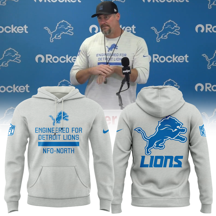 Nike Detroit Lions Ash Sideline Velocity Performance Hoodie V1