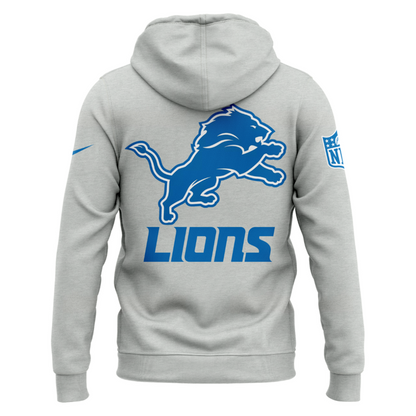 Nike Detroit Lions Ash Sideline Velocity Performance Hoodie V1