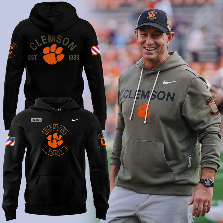 06.Clemson Football x - Military Appreciation  Hoodie