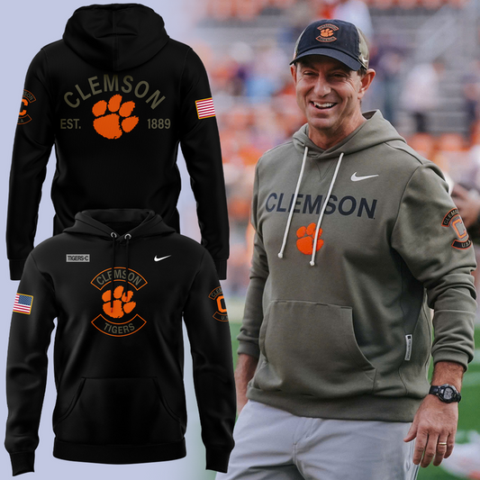 06.Clemson Football x - Military Appreciation  Hoodie