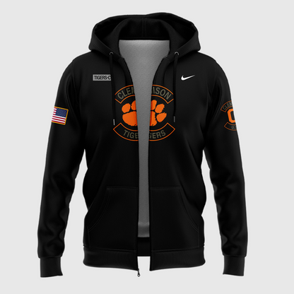 01.Clemson Football x - Military Appreciation 2025  Zip Hoodie