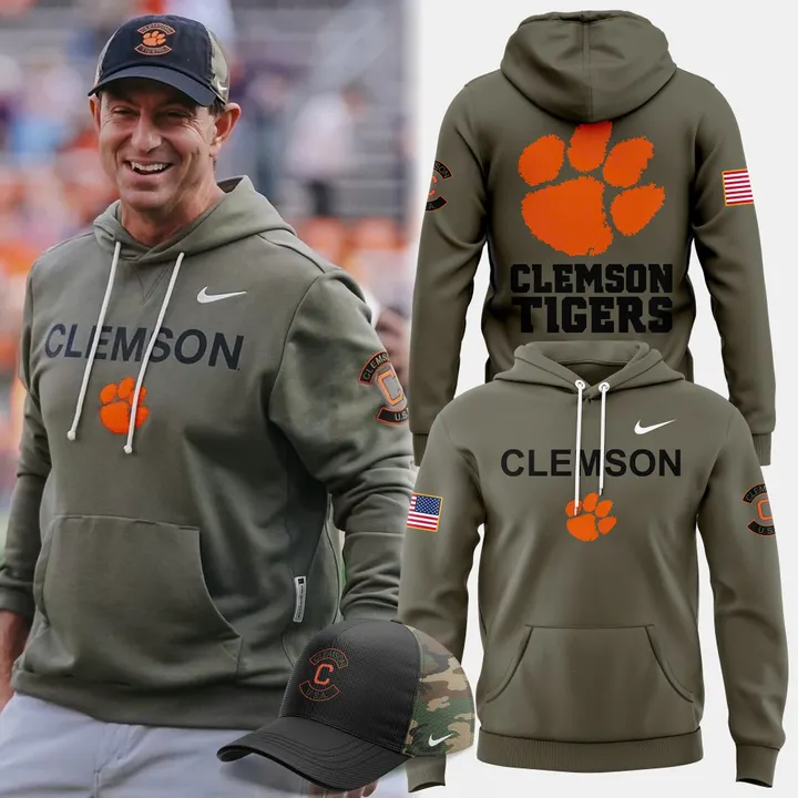 07.Clemson Football x - Military Appreciation  Hoodie