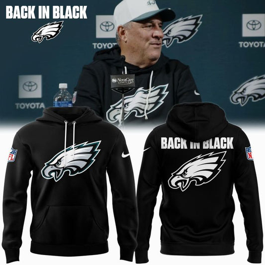 Vic Fangio Philadelphia Eagles Back In Black Hoodie