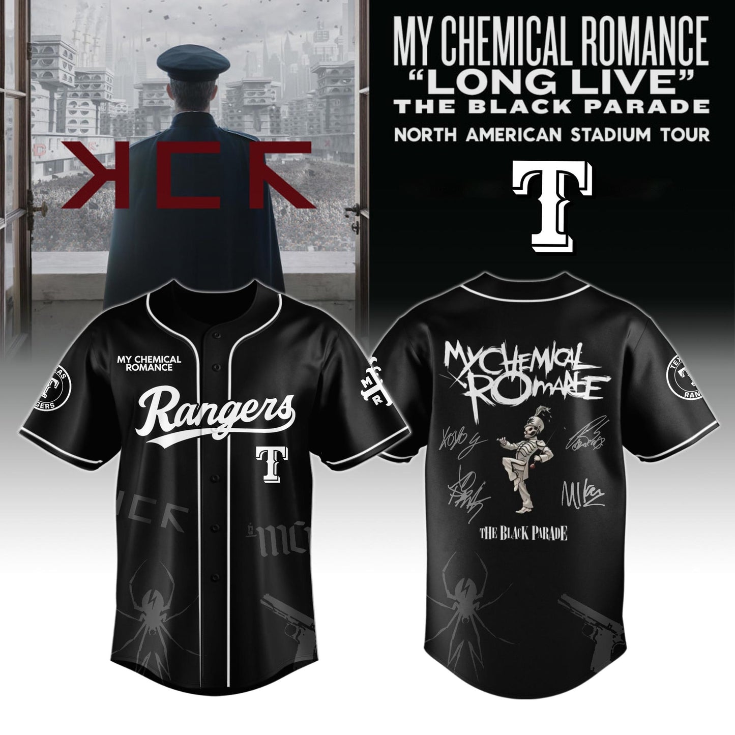 Texas Rangers x Long Live The Black Parade – My Chemical Romance Jersey