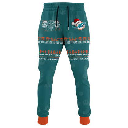 Unisex Dolphins Merry Christmas The Force Edition Hoodie