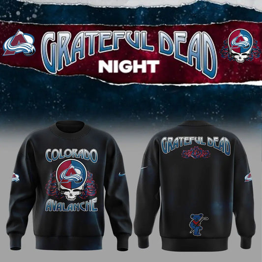 Limited Edition Colorado Avalanche Grateful Dead Night Sweatshirt