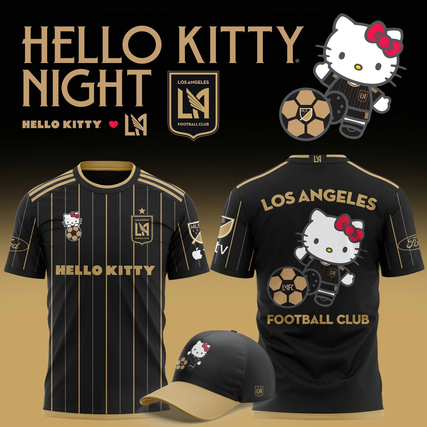 Limited Edition Los Angeles Football x Hello Kitty T-shirt 2025