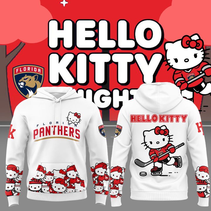 .1 . Florida Panthers  x Hello Kitty Hoodie 2025