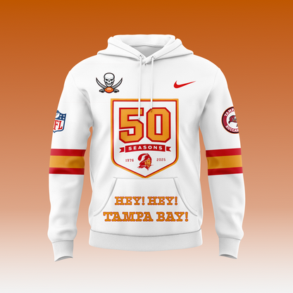 White '76 Tampa Bay Buccaneers Game Hoodie