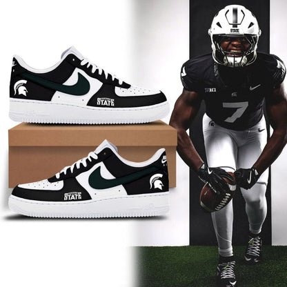 Special New Black Michigan State Spartans Wordmark Alternate Uniform New Shoes