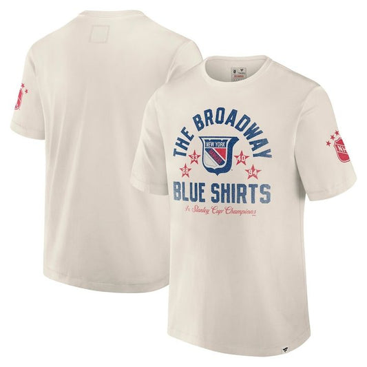 Men's New York Rangers Fanatics White Decades Collection Timeless T-Shirt