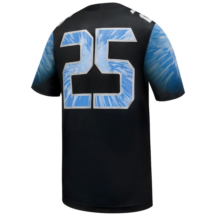 Men's Nike #25 Black UCF Knights 2025 Space Game Football Game Jersey