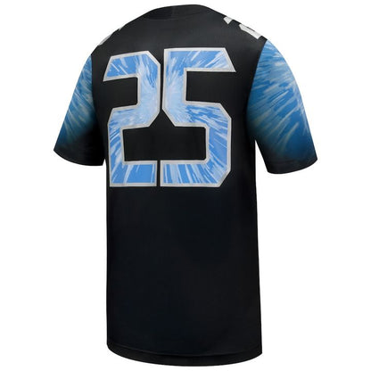 Men's Nike #25 Black UCF Knights 2025 Space Game Football Game Jersey