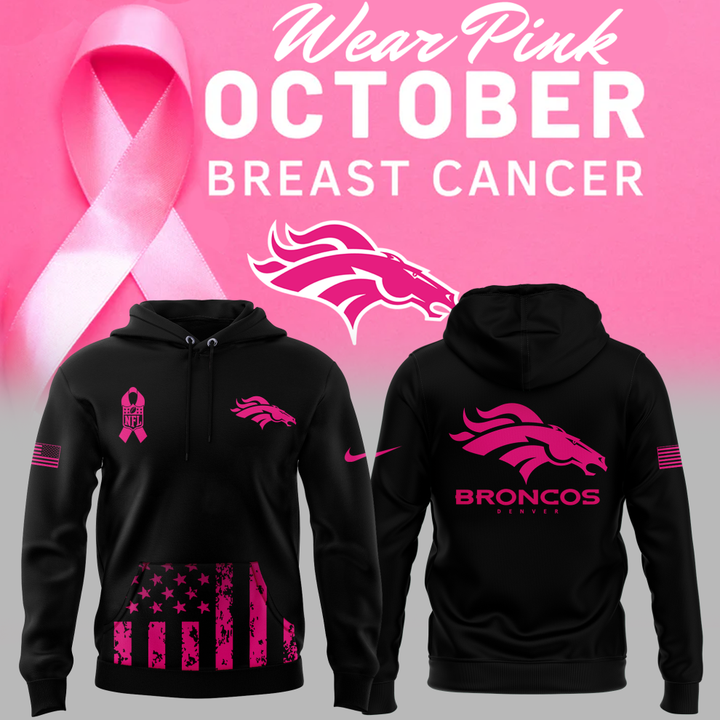 Special New Denver Broncos Breast Cancer Awareness Hoodie