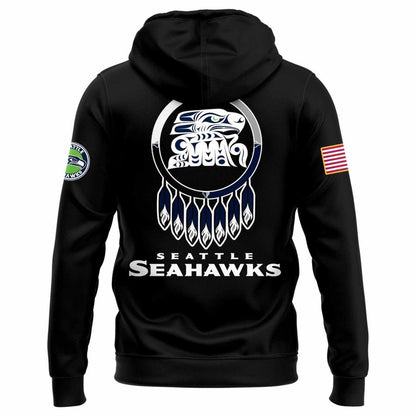 Seattle Seahawks Indigenous Peoples’ Day Hoodie 2025 Black
