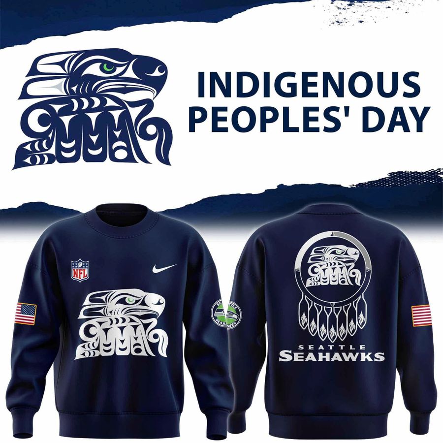 Seattle Seahawks Indigenous Peoples’ Day Sweatshirt 2025 Blue