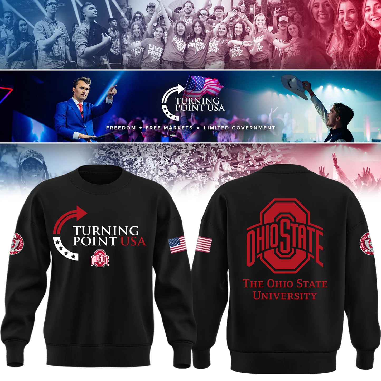 Limited Edition Ohio State Buckeyes x Turning Point USA Sweatshirt