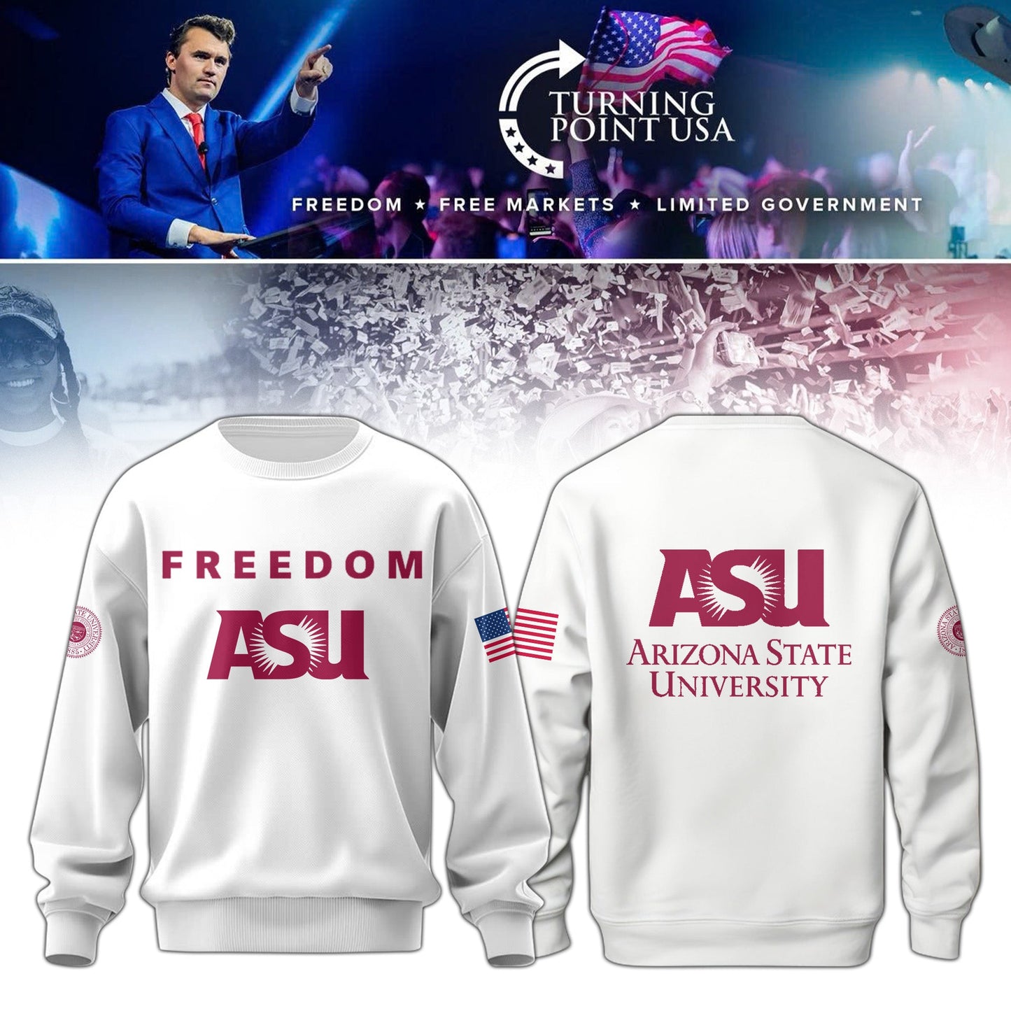 Limited Edition Arizona State University x Turning Point USA Sweatshirt