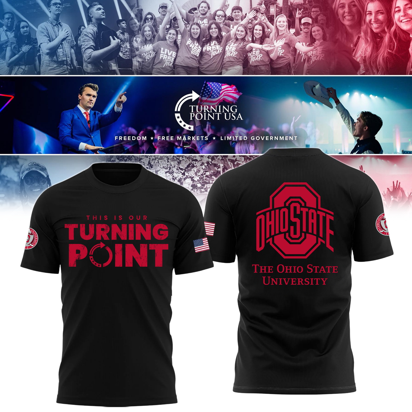 Limited Edition Ohio State Buckeyes x Turning Point USA T-Shirt