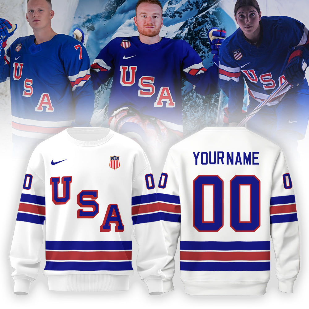 Unisex USA Olympic 2026 White Sweatshirt