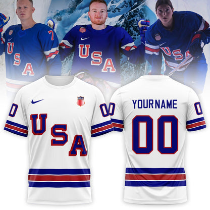 Unisex USA Olympic 2026 White Tee