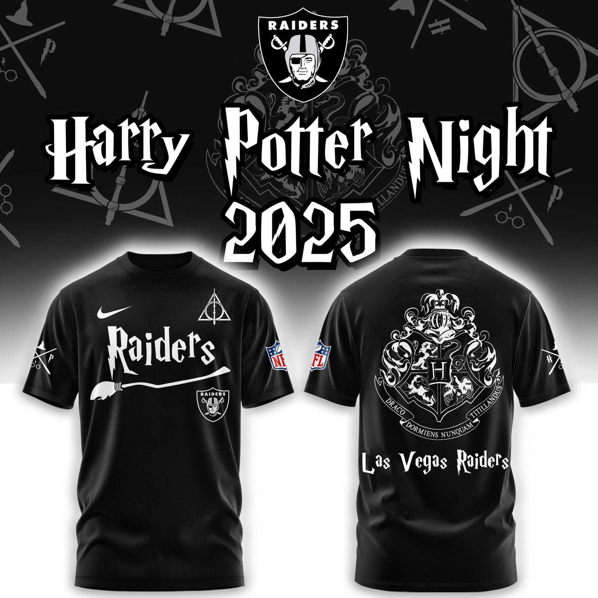 Las Vegas Raiders Harry Potter Combo T-Shirt