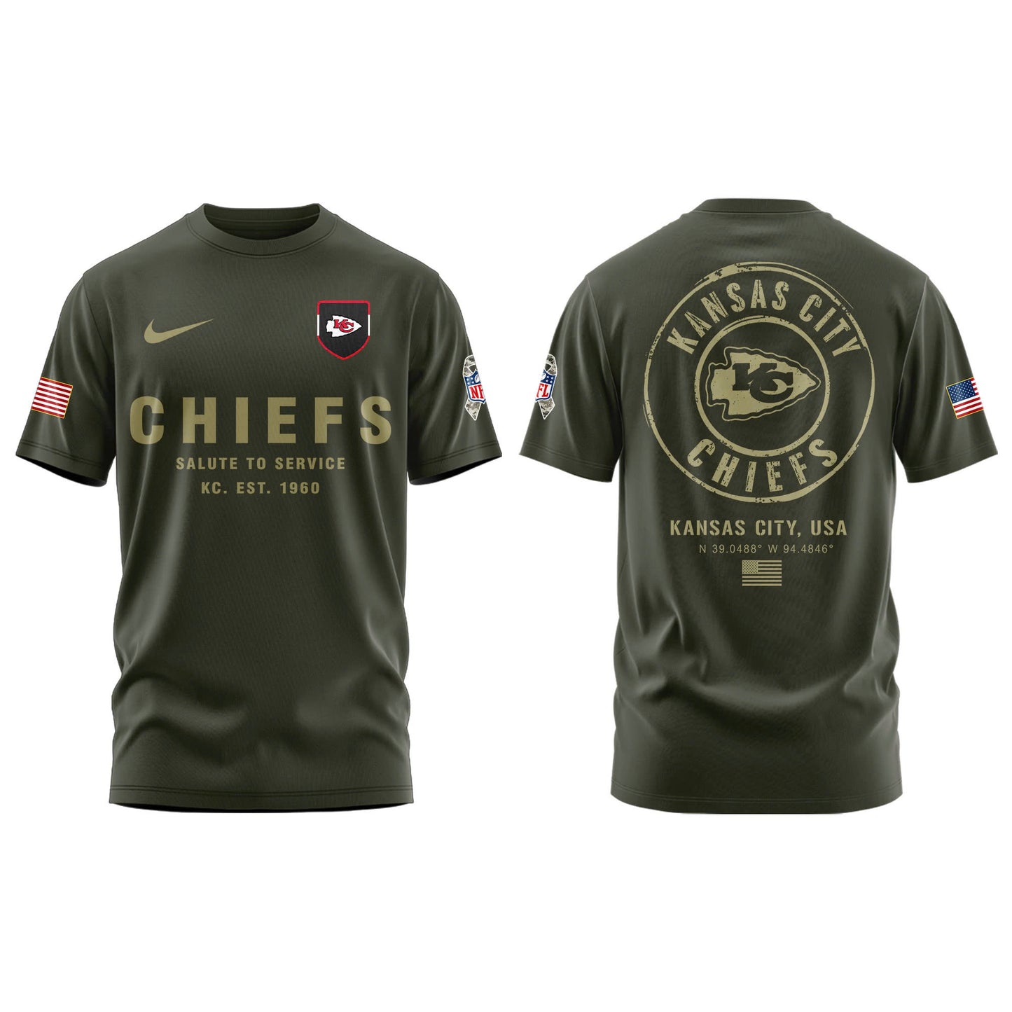 Kansas City Chiefs Salute To Service Combo Tshirt | Jogger | Cap