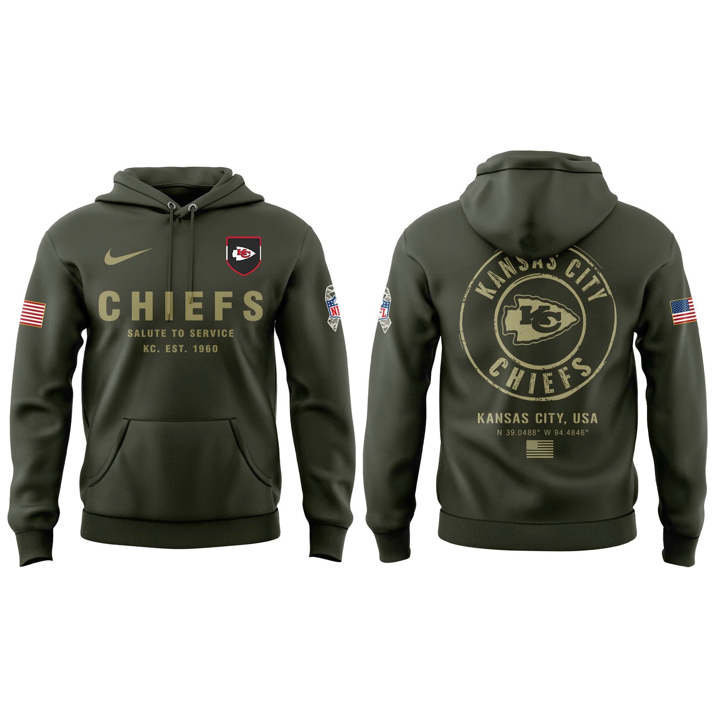 Kansas City Chiefs Salute To Service Combo Tshirt | Jogger | Cap